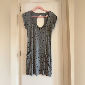 Billabong Gray and Black Patterned Mini Dress
